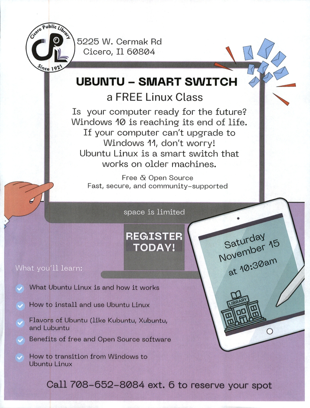 This image contains the details of the event. 